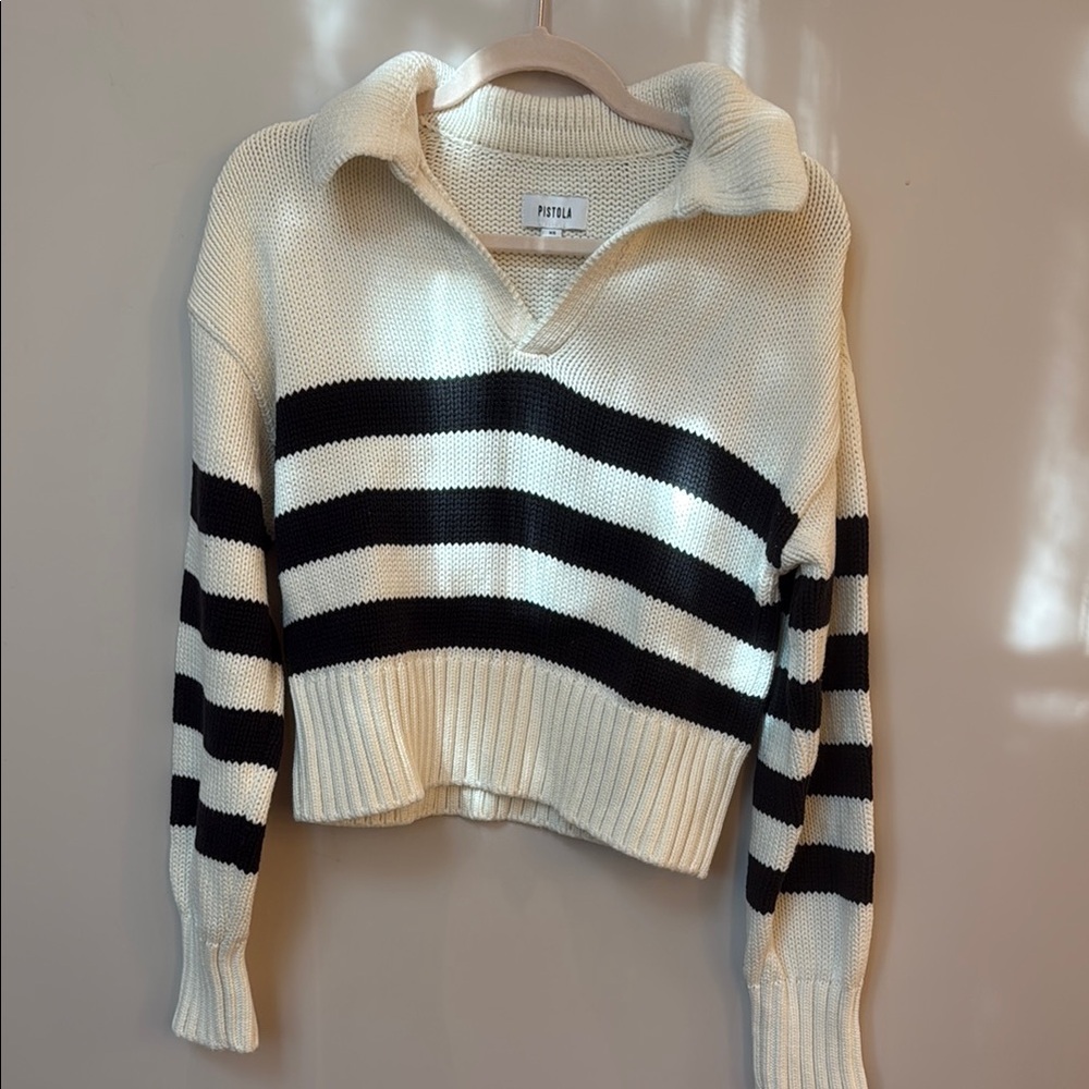 Pistola Black and White cotton sweater - worn once/perfect condition